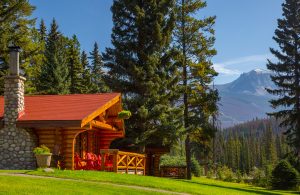 Exterior of cabin at Alpine Village Jasper