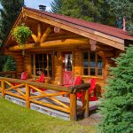 Exterior of cabin at Alpine Village Jasper