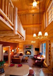 Interior of deluxe family cabin - long