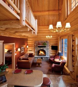 Interior of deluxe family cabin