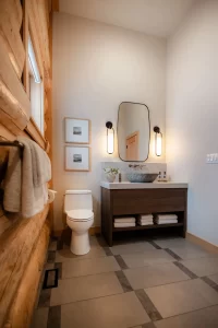 Bathroom of the Executive One Bedroom Cabin