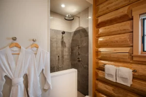 Shower of Executive One Bedroom Cabin