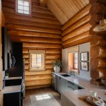 The interior of our Executive One Bedroom Cabin Kitchen
